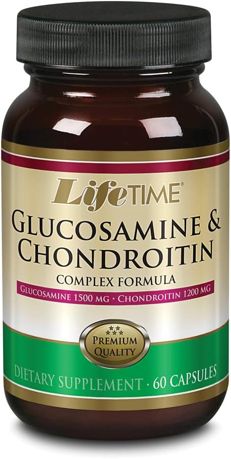 LIFETIME Glucosamine Chondroitin Complex | Support Mobility, Joints & Recovery | 1500mg Glucosamine, 1200mg Chondroitin | 60 Capsules