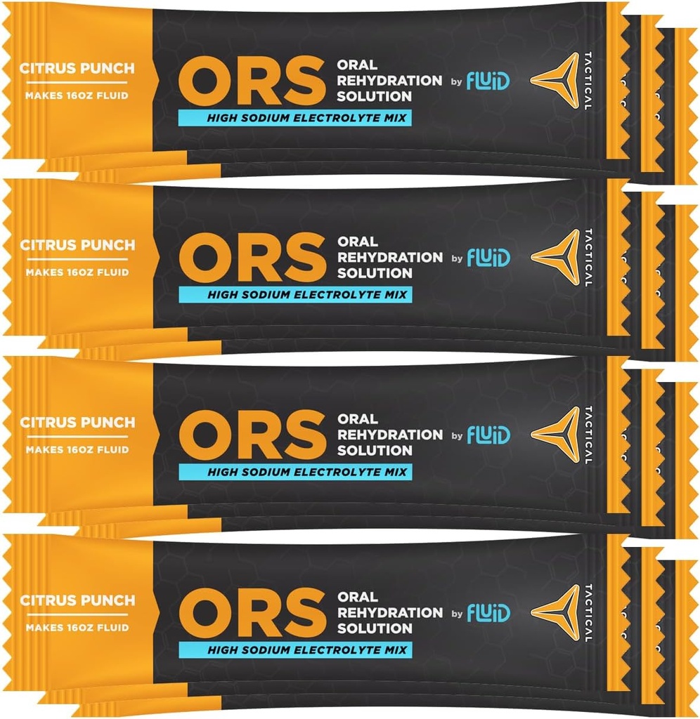 ORS (Oral Rehydration Solution), Recover Faster, Extreme Dehydration Electrolytes, 12pack (Citrus Punch)