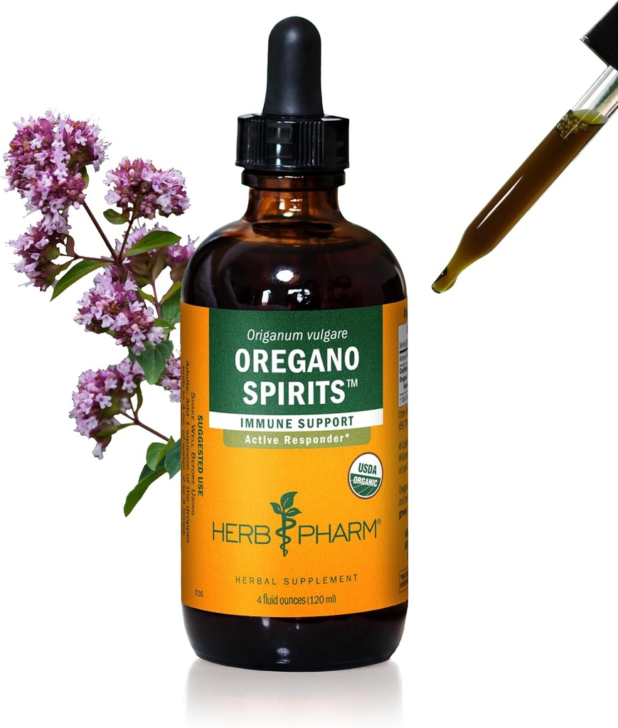 [BRSWIYQPO4OWGD3U] Herb Pharm Oregano Spirits Extract and Essential Oil Blend for Immune Support* - 4 Ounce