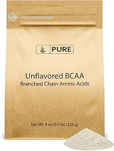Pure Original Ingredients Unflavored Instantized BCAA (8oz) Powder, Branched Chain Essential Amino Acids, Supplement (8 Ounce)