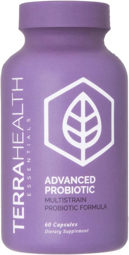 [BRSROHQEBF6GECL2] Terra Health Essentials Advanced Probiotics | 50 Billion CFU | Reduce Bloating & Gas, Immune Support | 30-Day Supply (60 Capsules)
