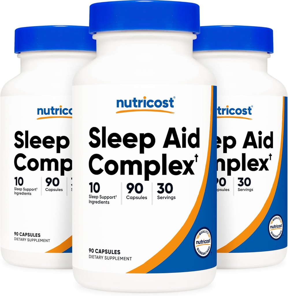 Nutricost Sleep Aid Complex (1330mg Serving) (90 Caps) (3 Pack)