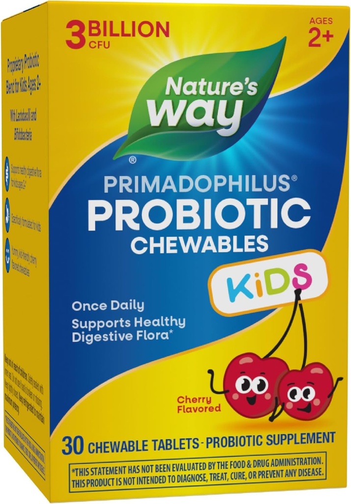 Nature's Way Primadophilus Kids 3 Billion, 30 Chewables