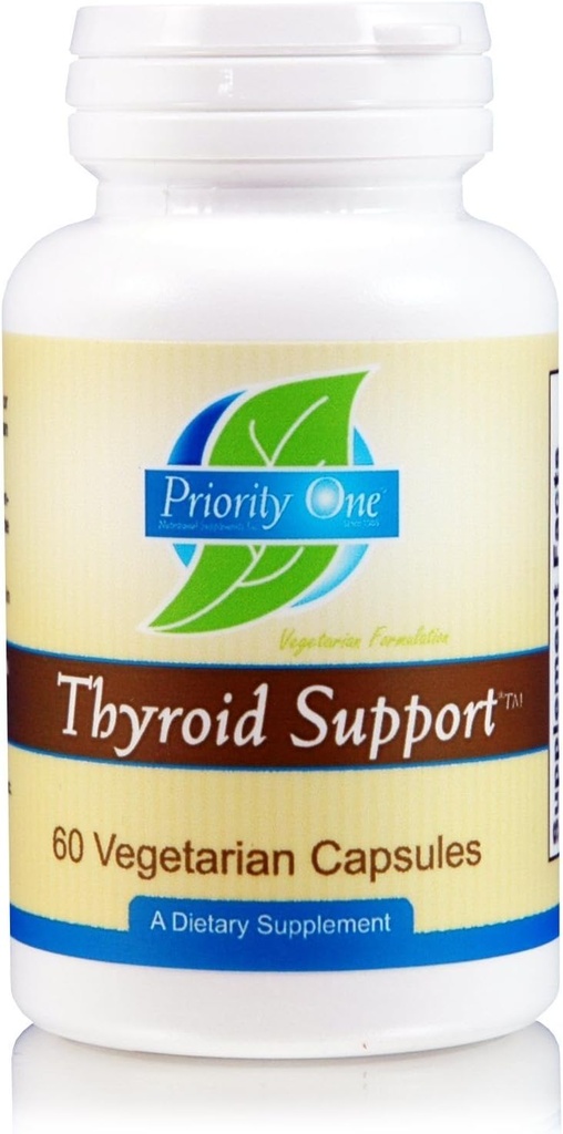 Priority One Vitamins Thyroid Support 60 Vegetarian Capsules - Vegetarian Support of The Thyroid Gland.*
