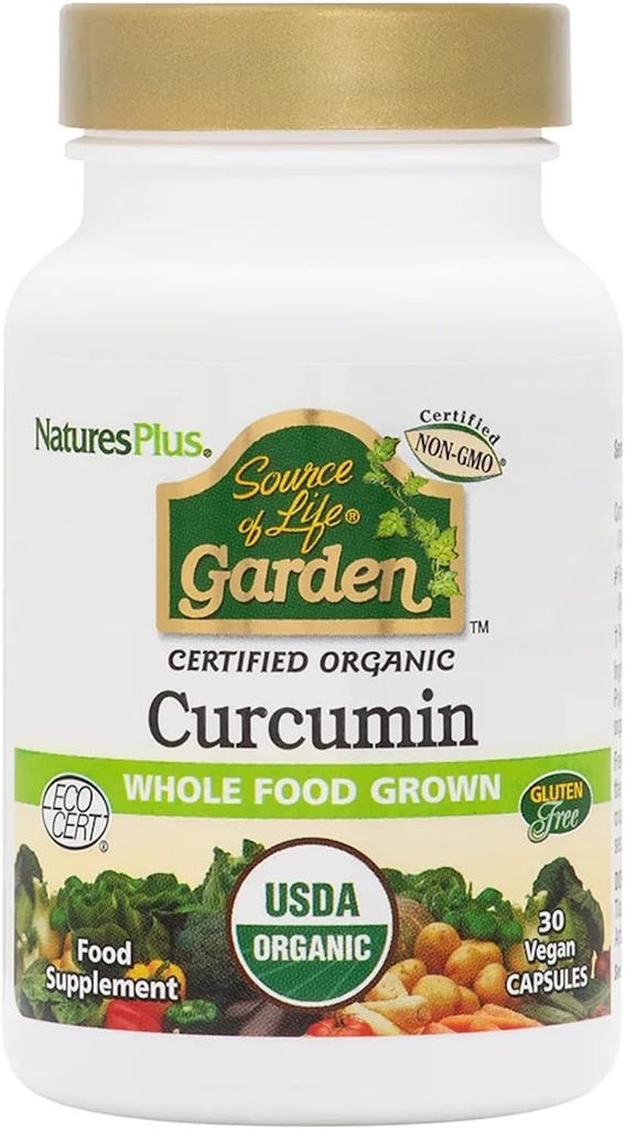 Nature's Plus - Source of Life Garden Curcumin 400 mg, 30 Vegan capsules