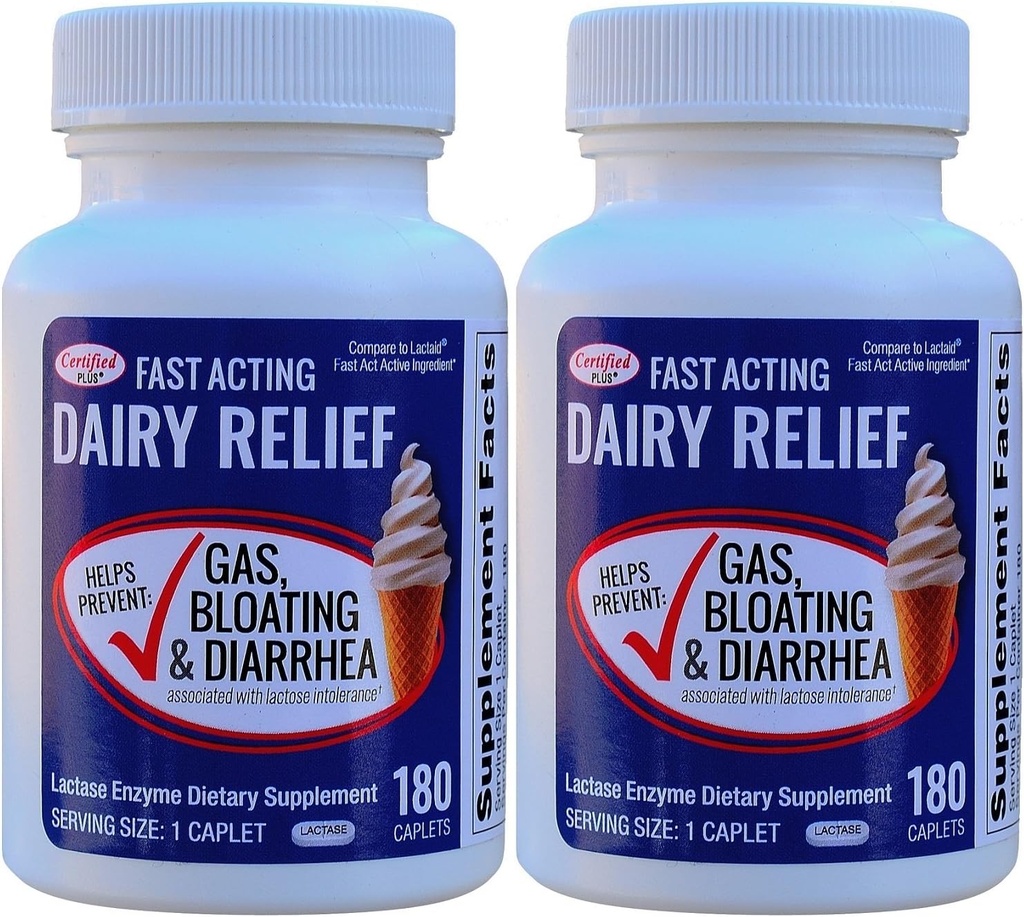 Fast Acting Lactase 360 Caplets Generic Lactase Fast Act 9000 FCC Units per Caplet