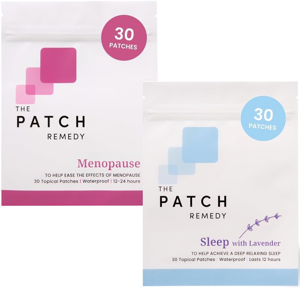 [BRSRAGILOQMRM2Q4] Hot Flash & Sleep Bundle - Menopause Relief for Women and Relax Sleep Patch with Lavender, Transdermal Skin Patches Kit for Womens Wellness