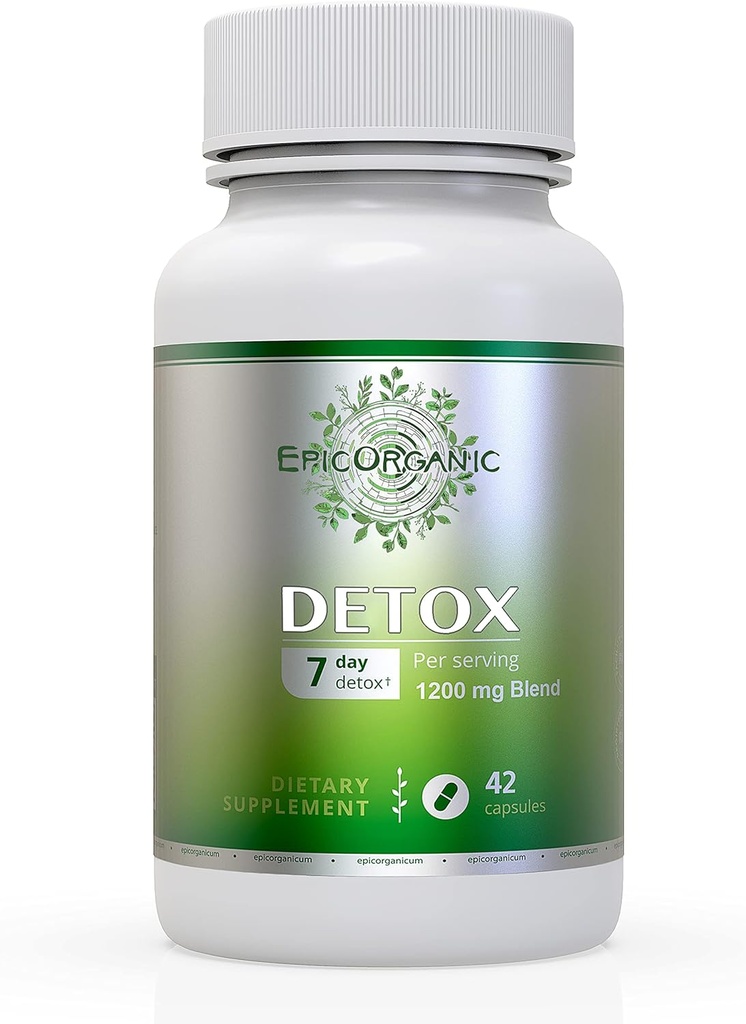 7 Day Detox Cleanse | Ultimate Strenght Colon Cleanse & Liver Detox | Promotes Healthy Gut Support | Detox Cleanse for Men & Women | Made in The USA | 42 Capsules