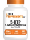 BulkSupplements.com 5-HTP Capsules - 5-Hydroxytryptophan, 5-HTP 200mg, 5 HTP Supplement - Amino Acid Supplement, Gluten Free, 1 Capsule per Serving, 365 Capsules (Pack of 1)