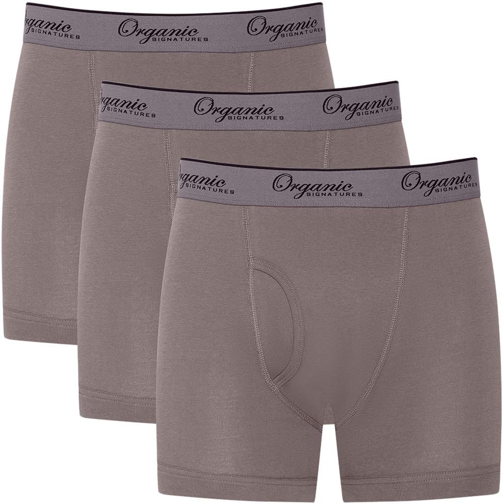 3-pack Soft Comfortable Mens 100% Organic Cotton Boxer Briefs