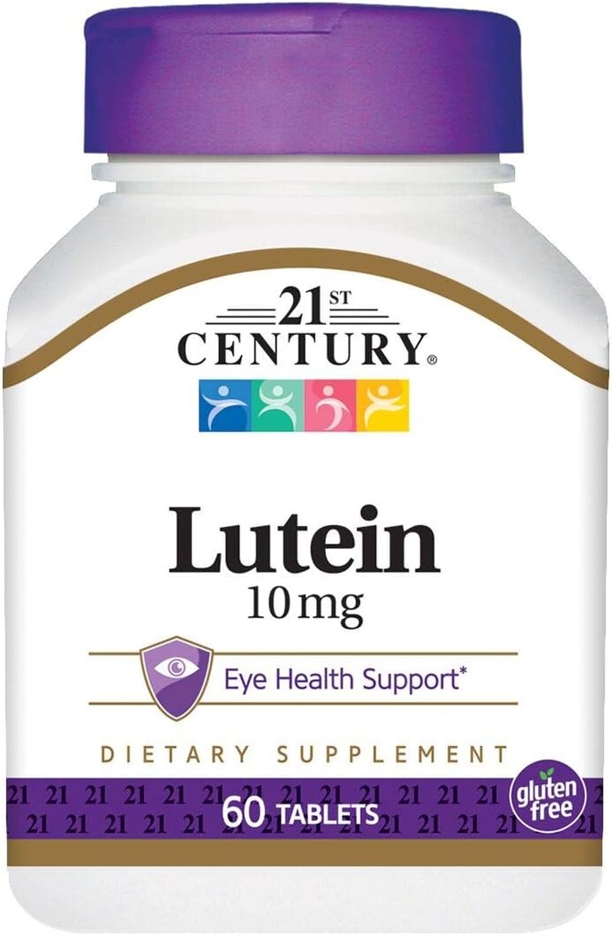 21st Century Lutein 10 mg - 60 Tablets, Pack of 3