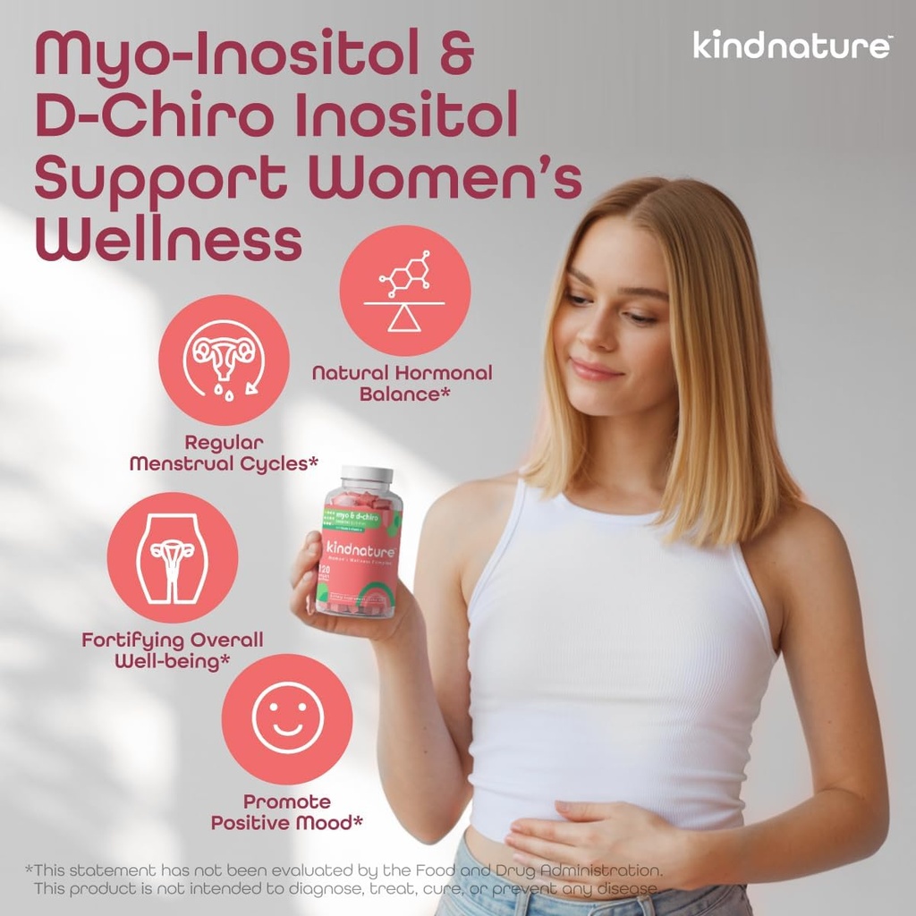 kindnature Myo-Inositol & Vitamin B1 Wellness Bundle - Hormonal Balance & Nervous System Support Gummies