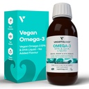 VEGETOLOGY Vegan Omega 3 Liquid, from Microalgae, 800mg of EPA DHA, with Vitamin D3, Supports Heart, Brain and Eye Health, Natural Fish Oil Alternative, UK Made, Unflavoured