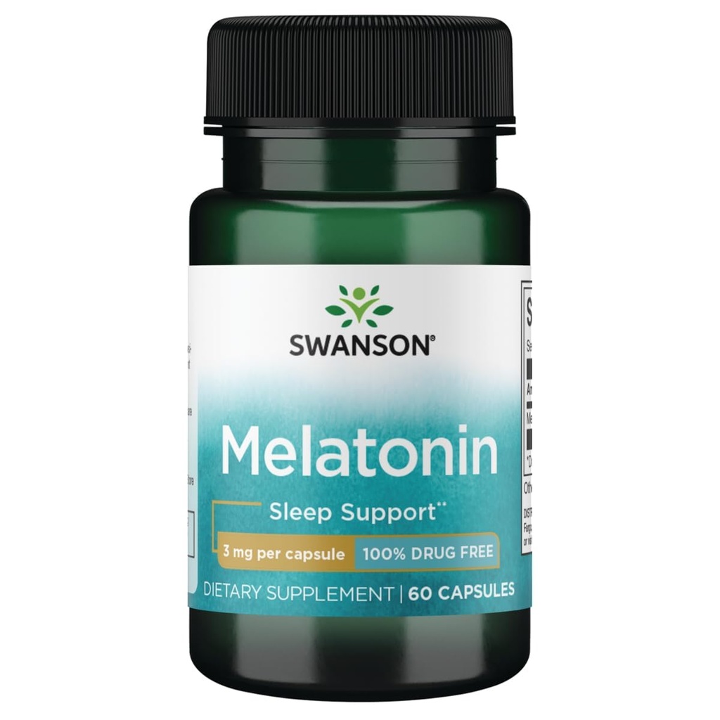 Swanson Melatonin 3 mg - 60 capsules
