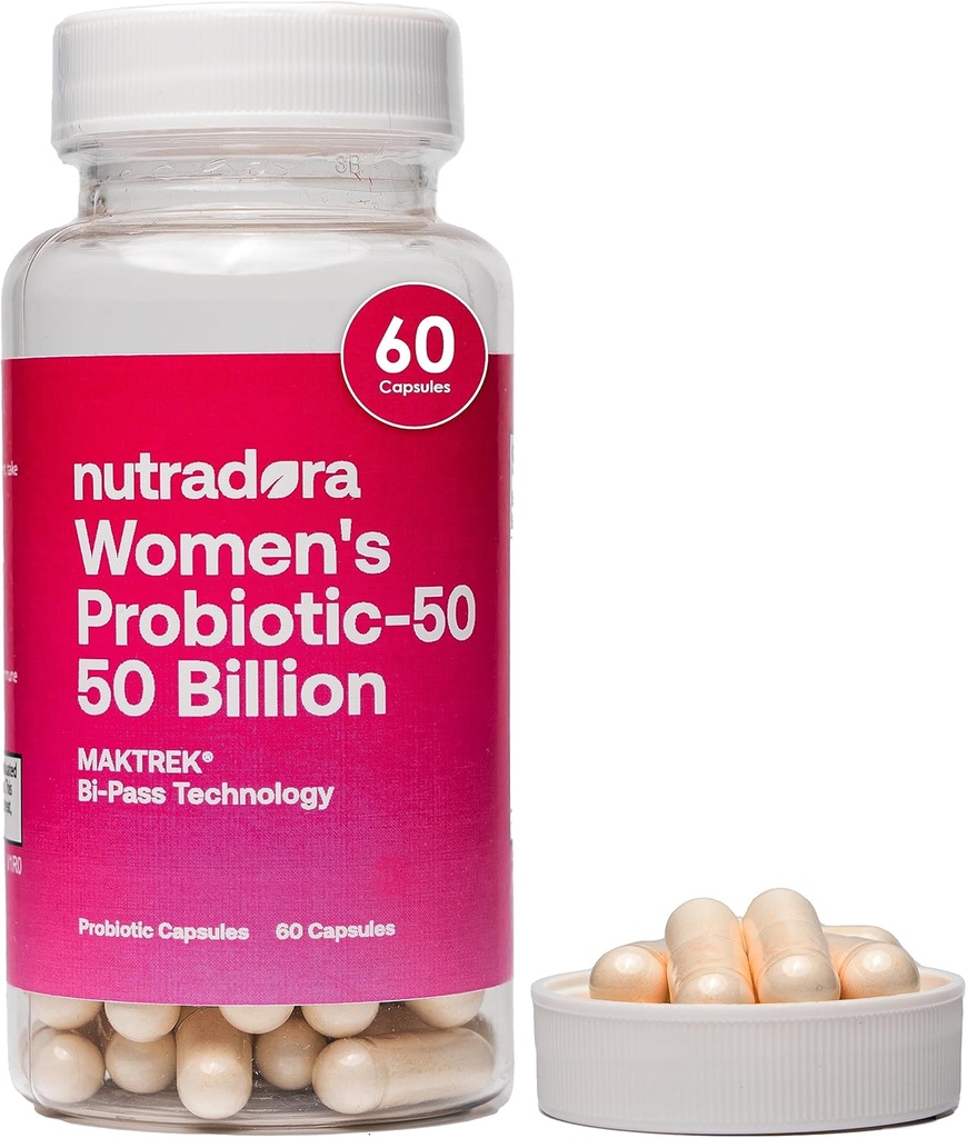 Womens Probiotics for Digestive Health, 50 Billion CFU 16 Strains, Feminine Health Support for Gut, PH Balance, Urinary Tract and Digestion, 60 Capsules