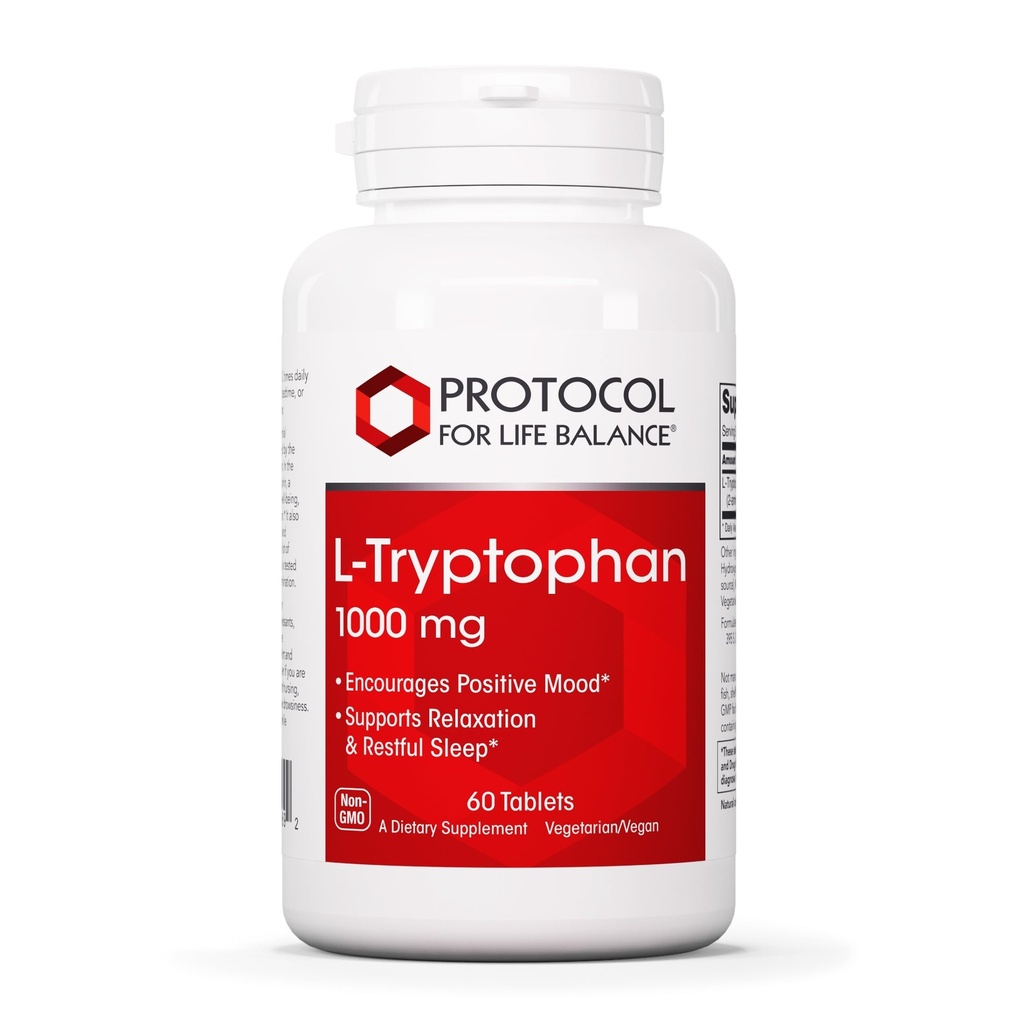 PROTOCOL FOR LIFE BALANCE L-Tryptophan 1000mg - Sleep Support Promotes Relaxation - 60 Tabs
