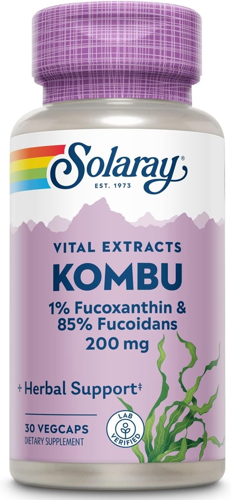 SOLARAY Fucoxanthin Special Formula Vegetarian Capsules, 400 mg | 30 Count