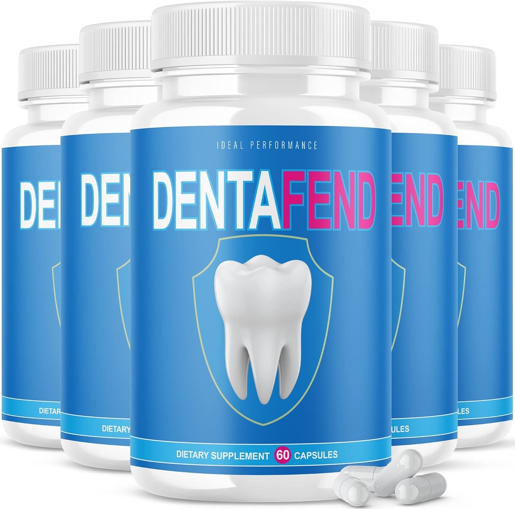 IDEAL PERFORMANCE (5 Pack) Dentafend for Teeth Supplement Dentafend Pill for Teeth (300 Capsules)