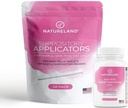 Natureland [40 Count Boric Acid Suppositories 600mg w/ [20 Pack] Vaginal Applicator - Feminine Care