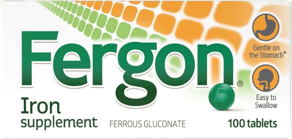 Fergon High Potency Iron Supplement Tablets 100 ea (Pack of 3)