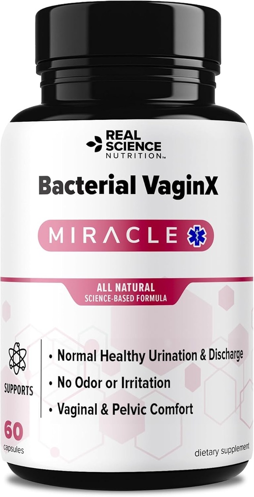 Offers Bacterial VaginX Miracle - Nitric Oxide Enhanced Formulated for Womens Vaginal Health & pH Balance Complex, Natural BV Treatment & Yeast Infection, 60 Capsules