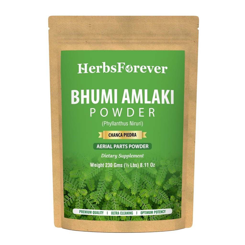 Herbsforever Bhumiamalaki Powder 230g Phyllanthus Niruri, Non-GMO, Plant-Based Formula for Liver Health and Effective Natural Detox