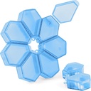 7-in-1 Travel Pill Organizer Set Includes 7 Small Pill Box Components That Can Be Assembled Into A Circular Large Pill Box, Each Small Pill Case Component Can Be Used Separately (1Pack Blue)