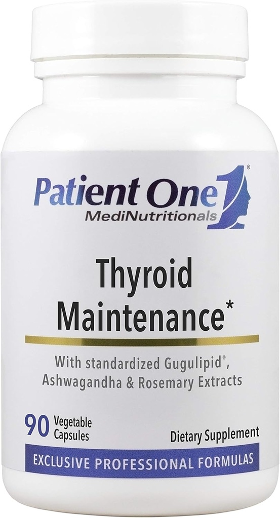 Patient One Thyroid Maintenance | Supplement to Support Thyroid Function and Energy Levels* | with Vitamin B12, Ashwagandha and More | 90 Capsules