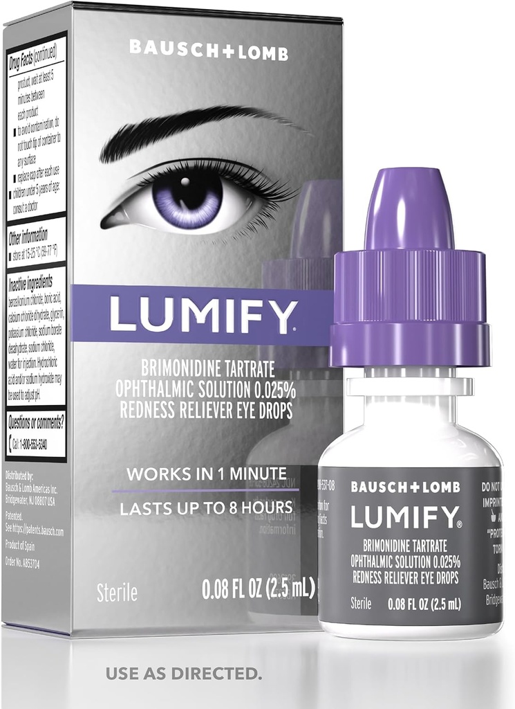 [BRSWGEINBV5G2HL5] LUMIFY Redness Reliever Eye Drops, for Whiter & Brighter Looking Eyes, 0.08 Fl Oz (2.5 mL)