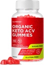 Organic Keto ACV Gummies - Gluten-Free & Sugar-Free Apple Cider Vinegar Supplement for Women Men (1000MG)