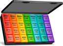 XL Large Weekly Pill Organizer 4 Times a Day, 7-Day Pill Boxes and Organizer AM PM, Big Compartments Pill Case, Monthly Medication Organizer 28 Days Dispenser for Fish Oils