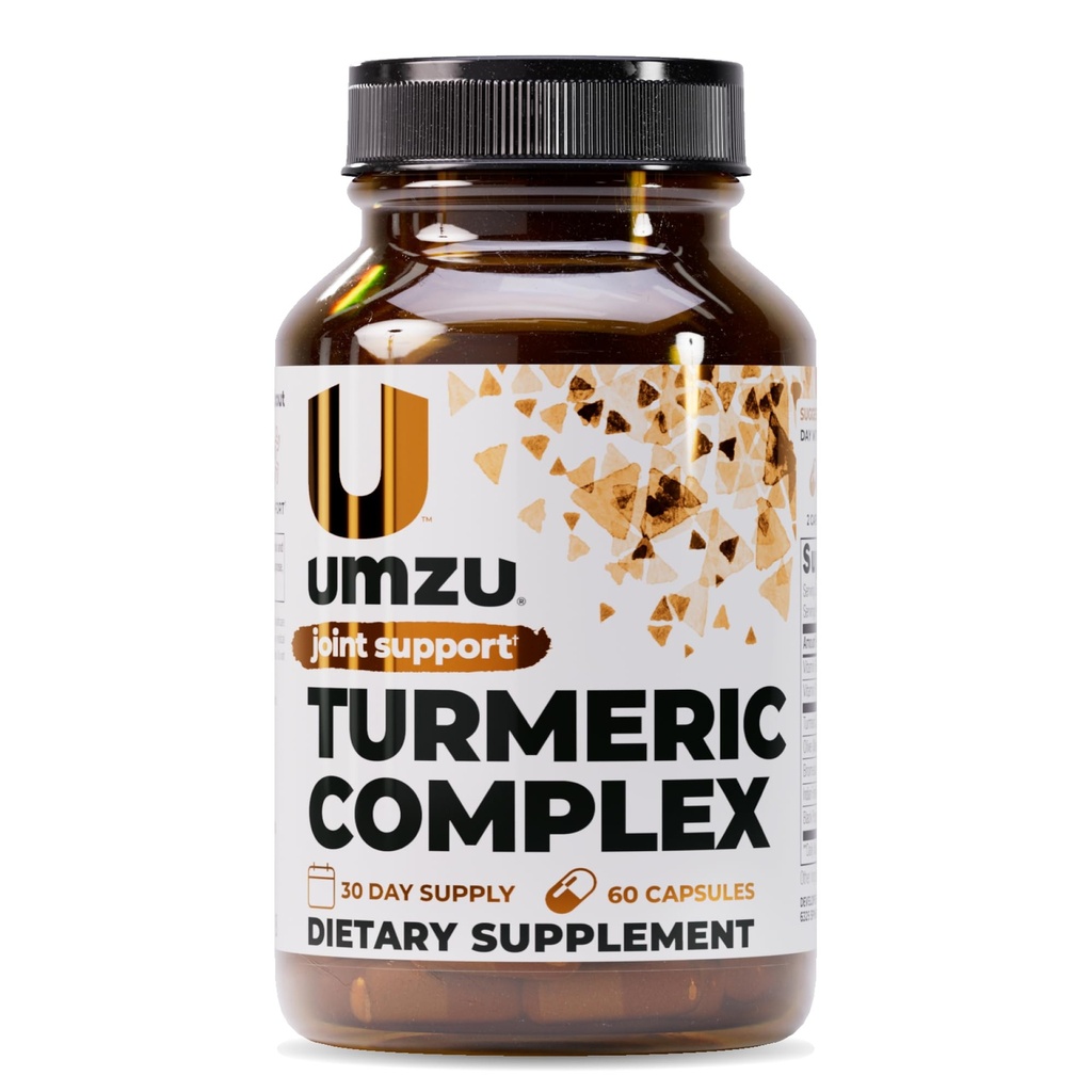 UMZU Turmeric Curcumin Supplement, (30 Day Supply) – Bromelain Boswellia & BioPerine Black Pepper Blend – Turmeric Supplement for Joint Support & Immune Support Daily Wellness Support System