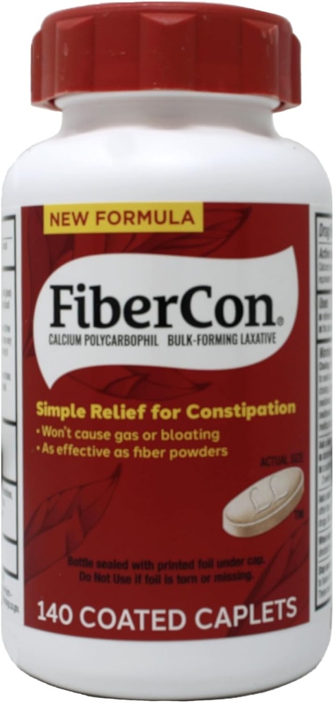 FiberCon Fiber Therapy Caplets, 140 Count
