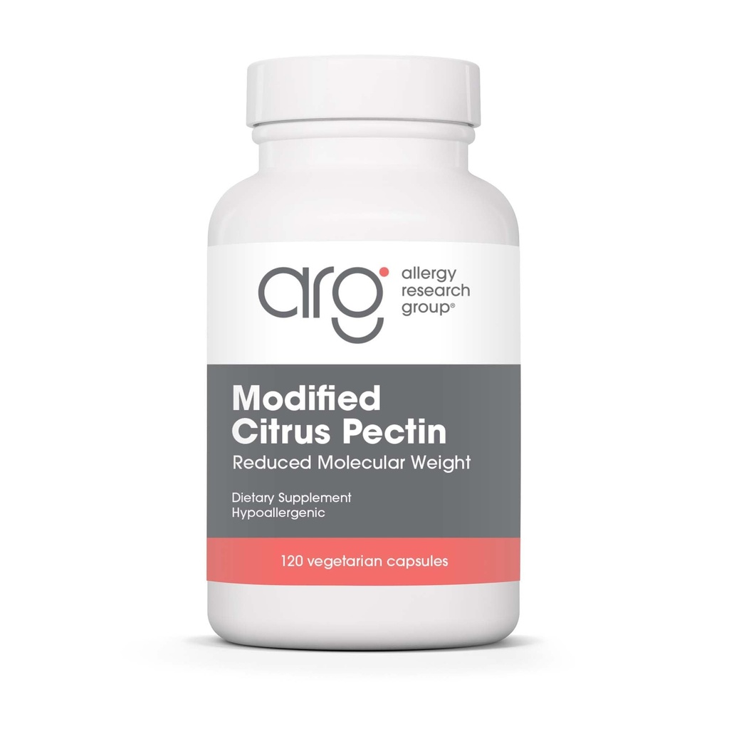 Allergy Research Group ARG Modified Citrus Pectin - 1.5 g Modified Citrus Pectin - Supports Gastrointestinal Cleansing - Vegetarian Capsules - Hypoallergenic Formula - 40 Servings - 120 Capsules