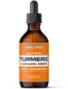 Ultra6 Nutrition Liquid Turmeric Curcumin Extract with Black Pepper - Turmeric Drops with Bioperine - Easy-to-Take Supplements Made in USA (60ml)