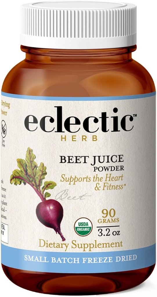 ECLECTIC INSTITUTE Raw Fresh Freeze-Dried Beet Juice Powder | 3.2 oz