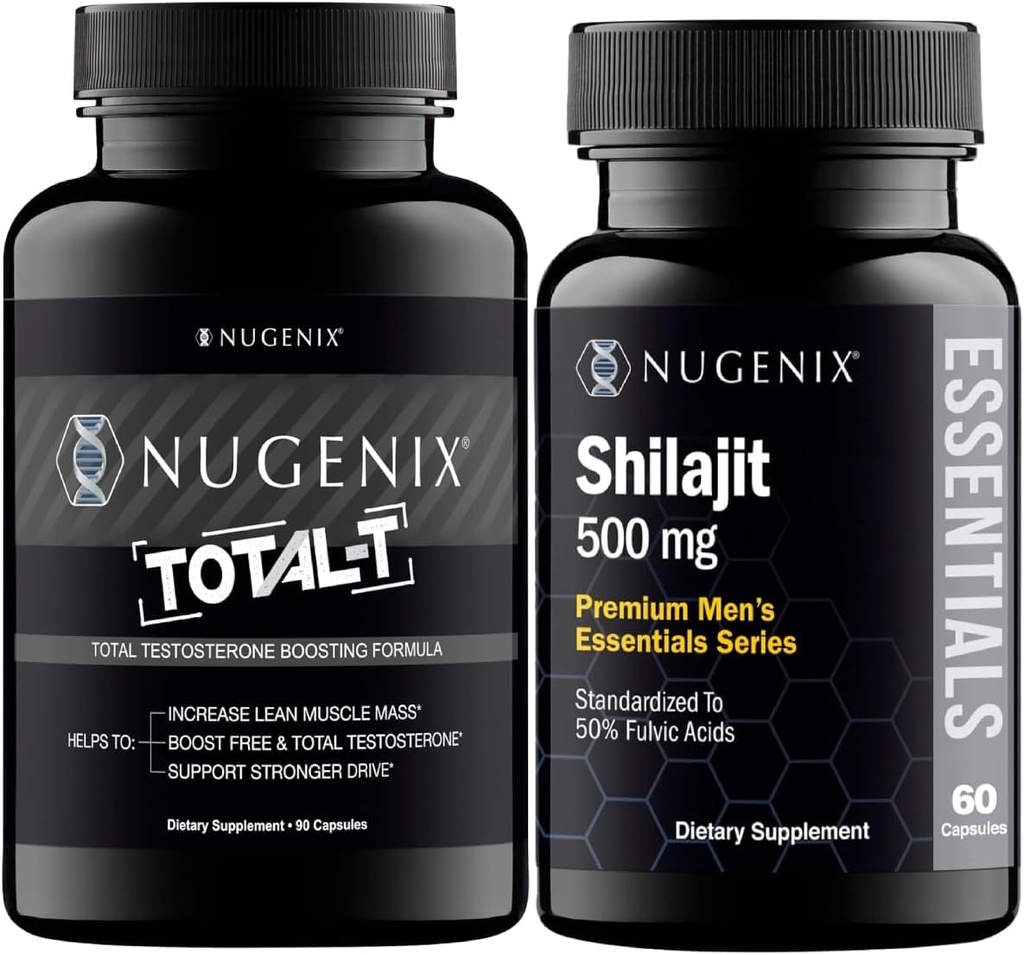 Nugenix Essentials Shilajit and Total-T Testosterone Booster for Men