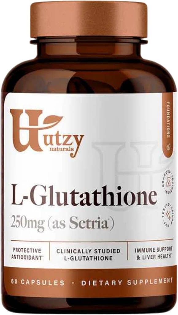 L-Glutathione | Immune Health & Antioxidant Support | Setria® 250mg Reduced Form Glutathione | High Absorption | Made in The USA | 60 Capsules