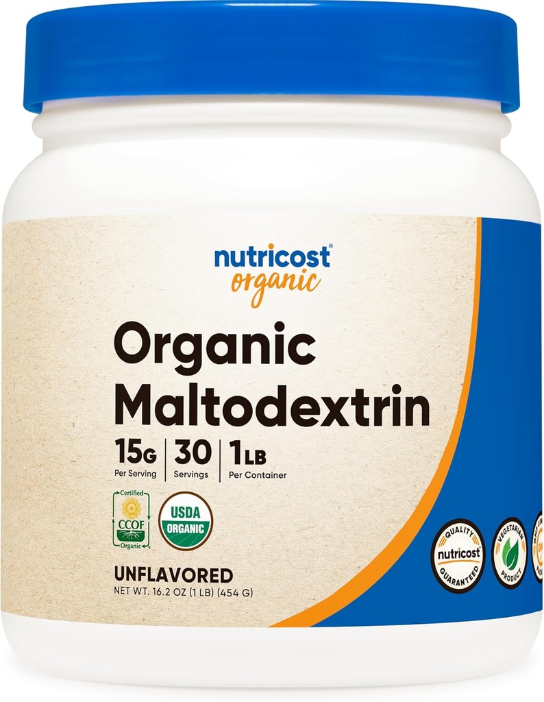 Nutricost Organic Maltodextrin Powder 1lb - Gluten Free, Non-GMO