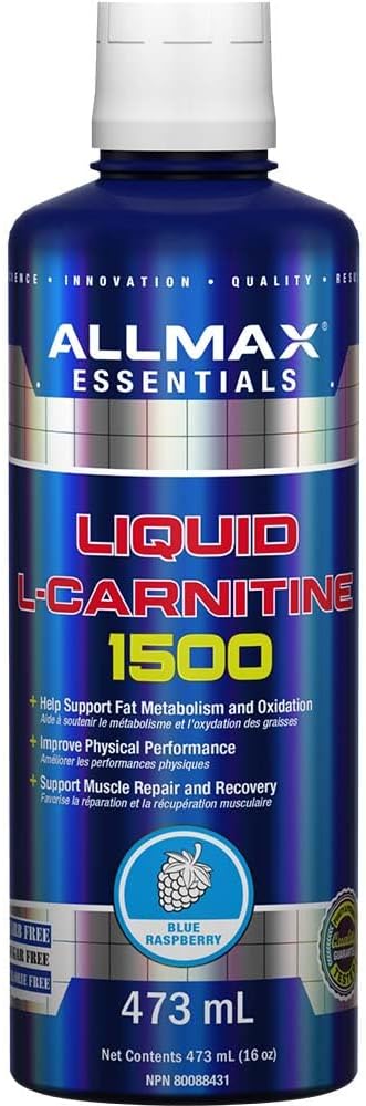 ALLMAX Nutrition Liquid L-Carnitine 1500, Blue Raspberry, 16 oz (473 ml)