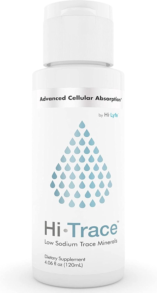 Hi-Trace Trace Mineral Drops | Made with 72 Essential Minerals | Supports Healthy Skin, Hair & Nails | Supports Vitamin & Nutrient Absorption | by Hi-Lyte | 120 Servings