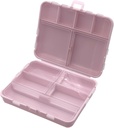 Ezy Dose Foldable Pill Case, Medicine Planner, Vitamin Organizer Box, Convenient and Easy to Use, 11 Individual Compartments with Various Sizes, Travel Friendly, Compact Pocket Pharmacy Style, Pink