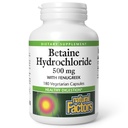 Natural Factors, Betaine HCL 500 mg, Supports Healthy Digestion and a Healthy Microbiome, 180 capsules (180 servings)