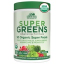 Country Farms Organic Super Greens Powder, 50 Organic Superfoods, Daily Greens Drink Mix with Fruits, Vegetables, Fiber, Probiotics & Mushrooms, Supports Energy, Gut Health & Digestion, Natural Flavor