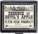 7 Days Chromed Shiny Silver Pill Organizer with Mirror Inside Has 8 Separate Compartments Rectangle 7 Days Pill Box Pill Case (Essence of Devil's Apple)