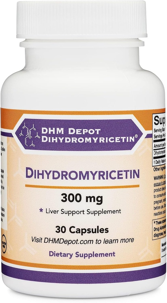 Dihydromyricetin (DHM) (Hovenia Dulcis Extract) Liver Support Supplement (Naturally Obtained from The Oriental Raisin Tree) 300mg, 30 Capsules
