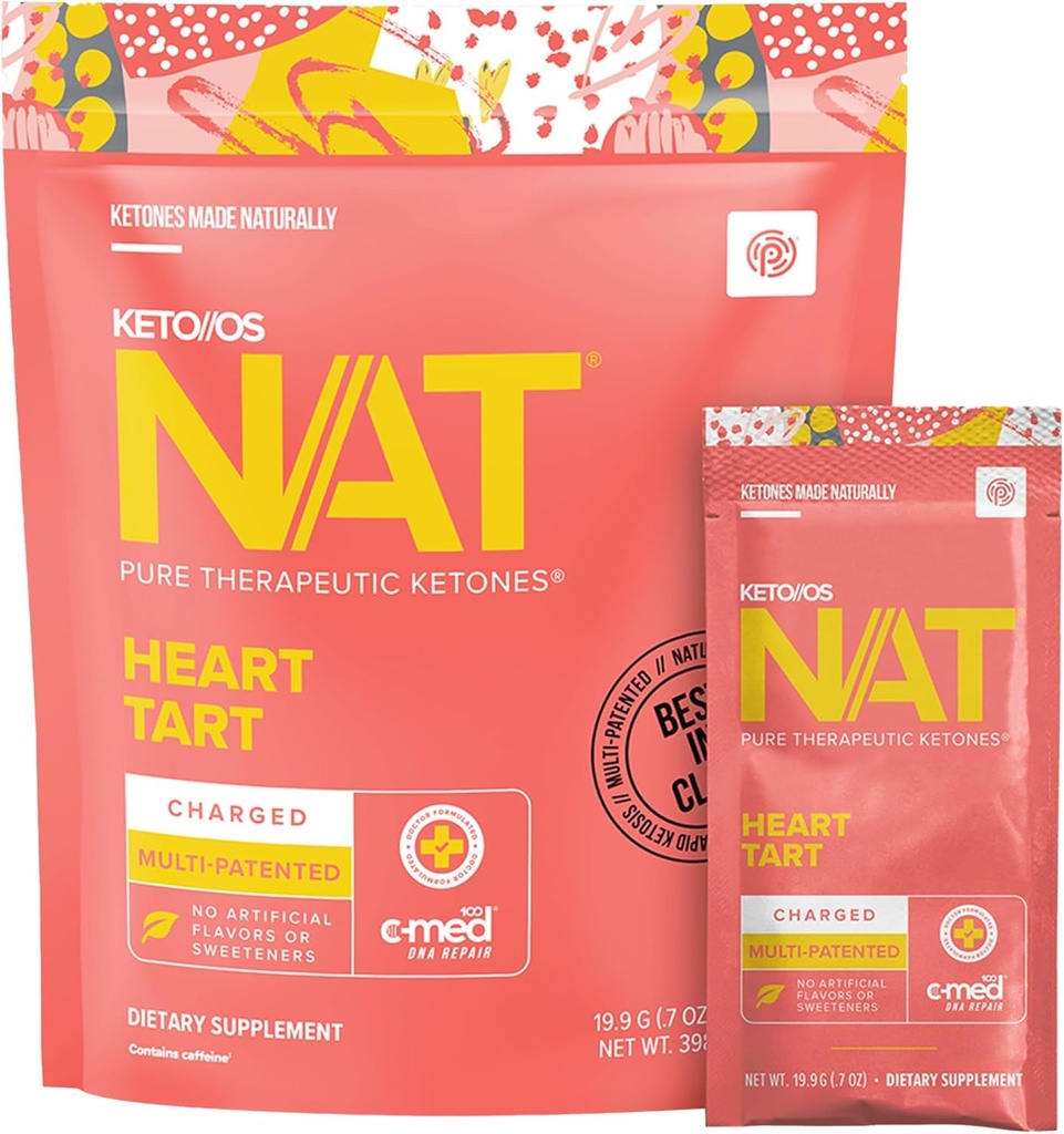 PRÜVIT Keto//OS NAT® Heart Tart Supplements – Charged - (20 Count)