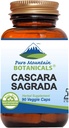 Pure Mountain Botanicals Cascara Sagrada Capsules - Vegan Kosher Caps Now with 400mg of Wild Harvest Cascara Sagrada Aged Bark Supplement