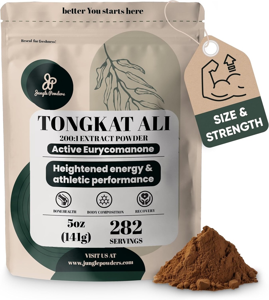 Tongkat Ali for Men Powder 200:1 Extract 282 Servings 5 Ounce Bag Eurycoma Longifolia Powder Supplement Tonkat-Ali Pure Longjack Root Traditional Mens Health Support for Drive Passion