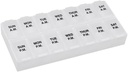 Remind N' Time Weekly (7-Day) AM/PM Pill Organizer, Vitamin and Medicine Box, Large Compartments, 2 Times a Day, Clear Lids